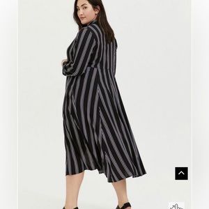 Torrid pinstripe duster and pant set